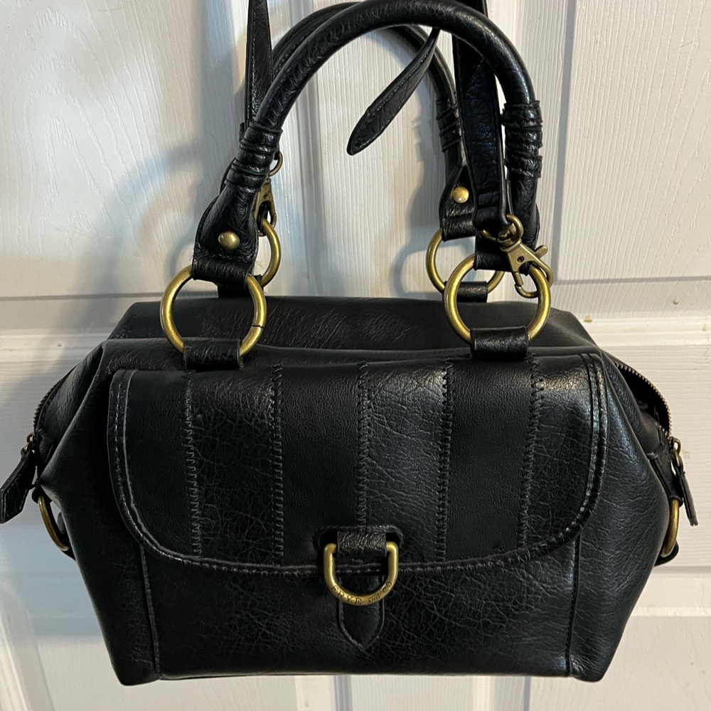 Frye Elegant Black Leather Handbag/Satchel
